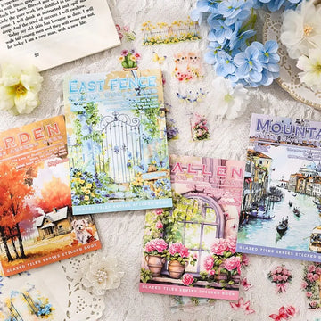 Glazed tile house Sticker Book
