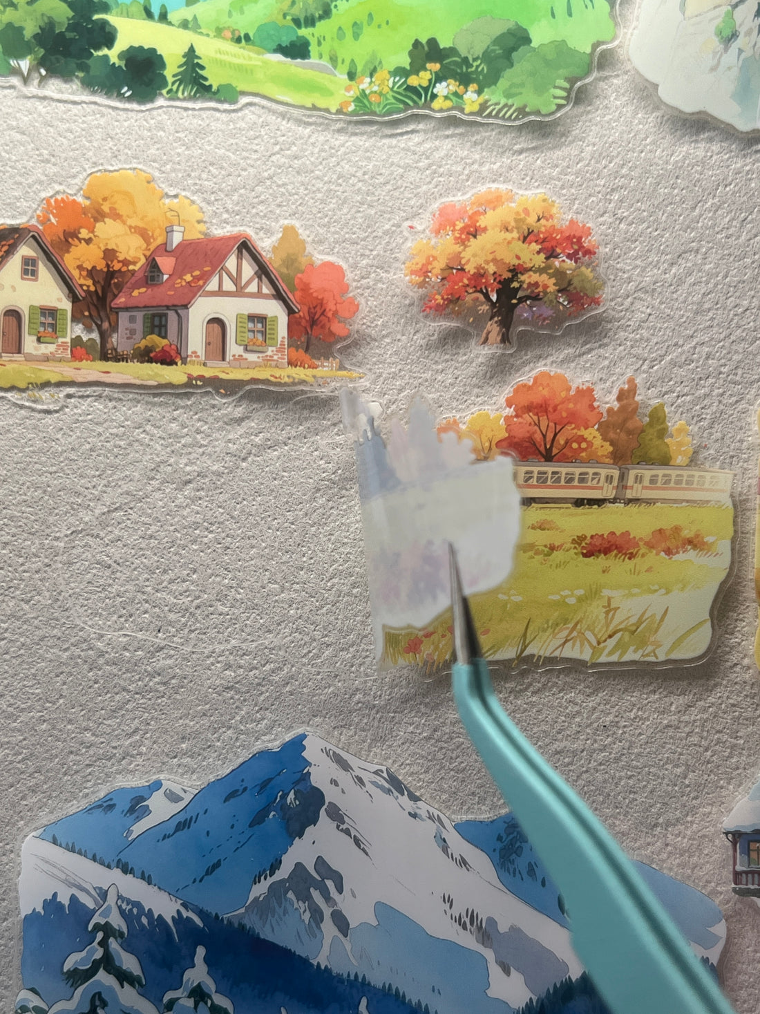 Landscape Tape-Spring / Summer / Autumn / Winter Town