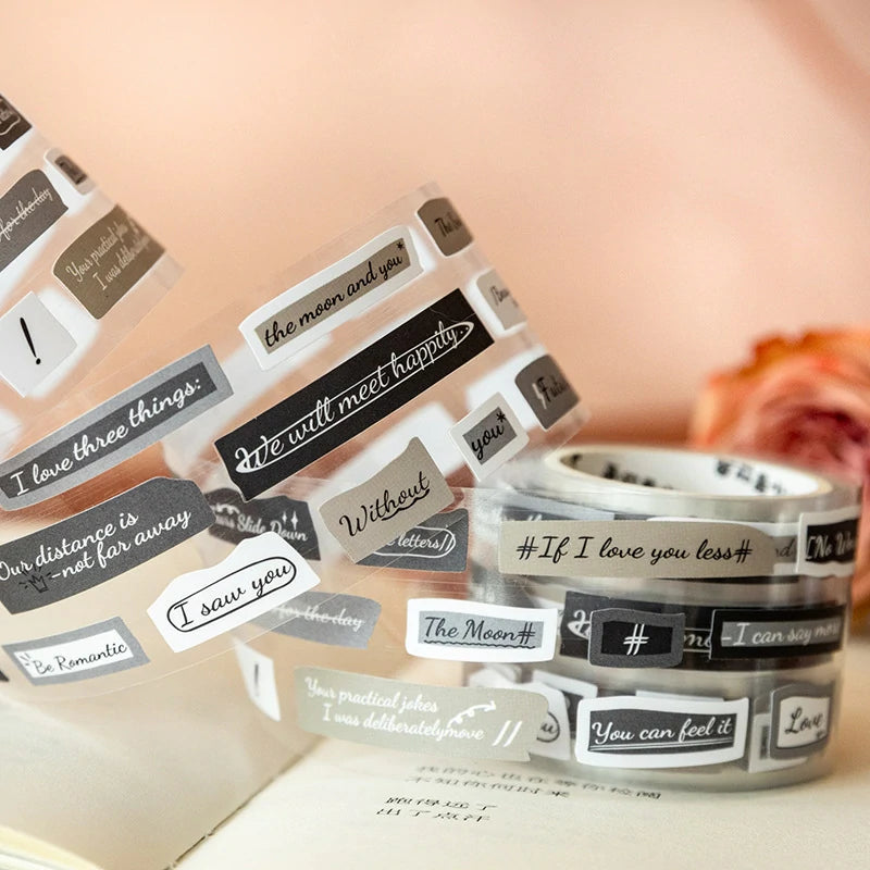English Poem & Letter Tape Stickers – DIY Journal Pack