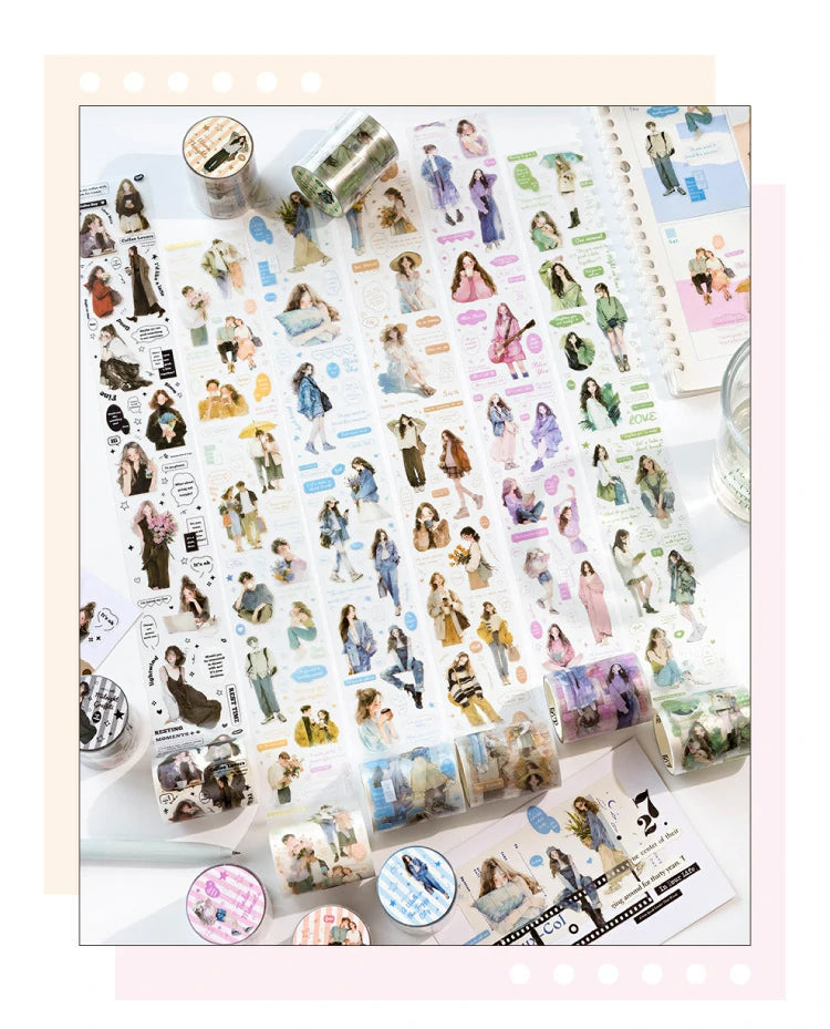 Watercolor Character PET Tape