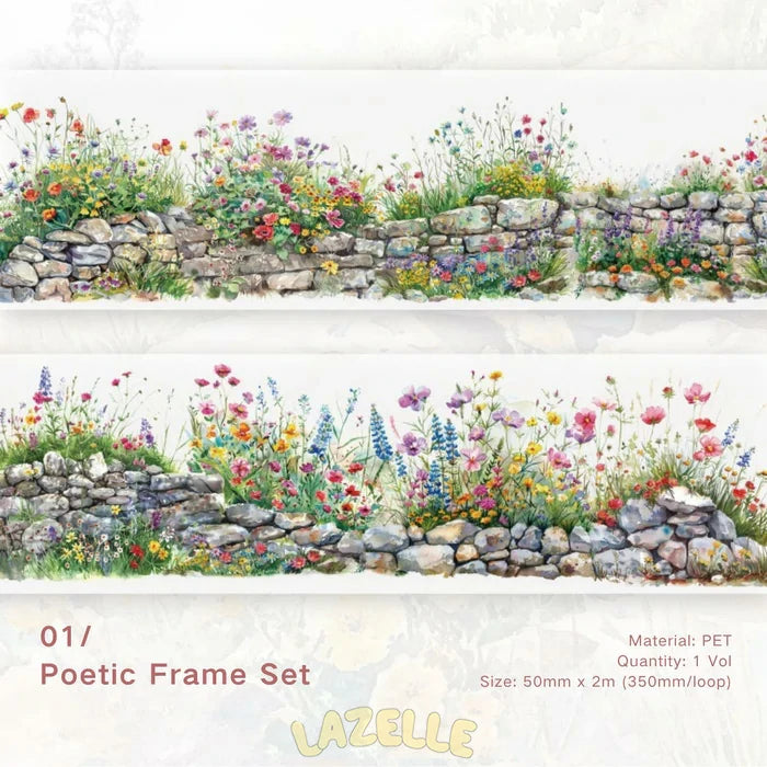 Scenery Tape Green Wild Flower Wall