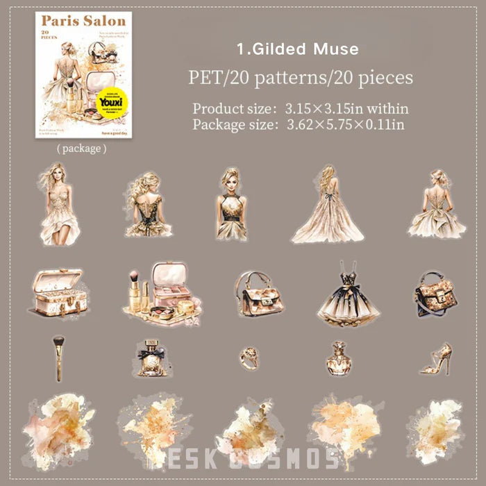 Fashion Stickers Paris Salon Journal Supplies