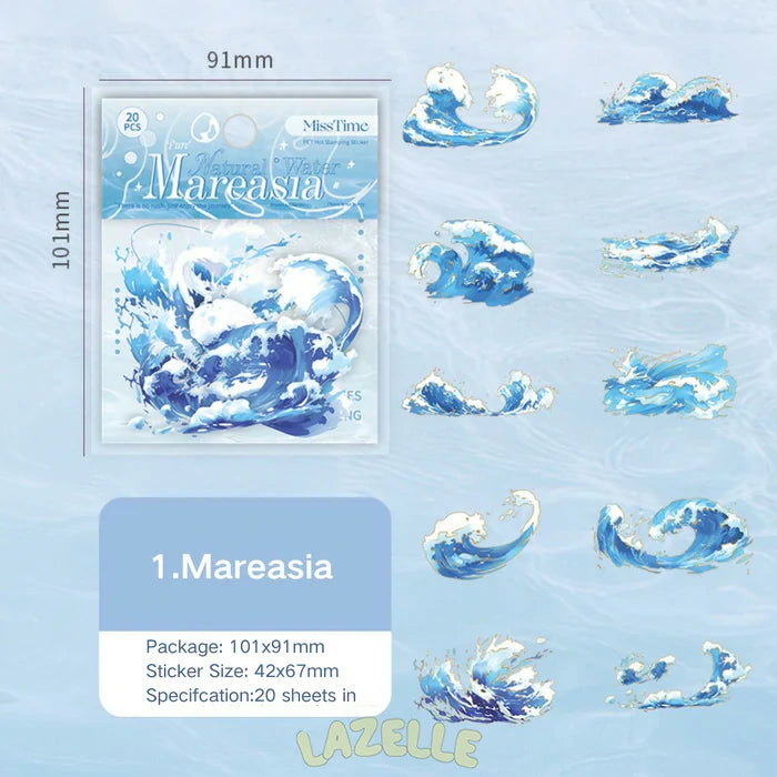 Natural Water Series PET Hot Stamping Sticker