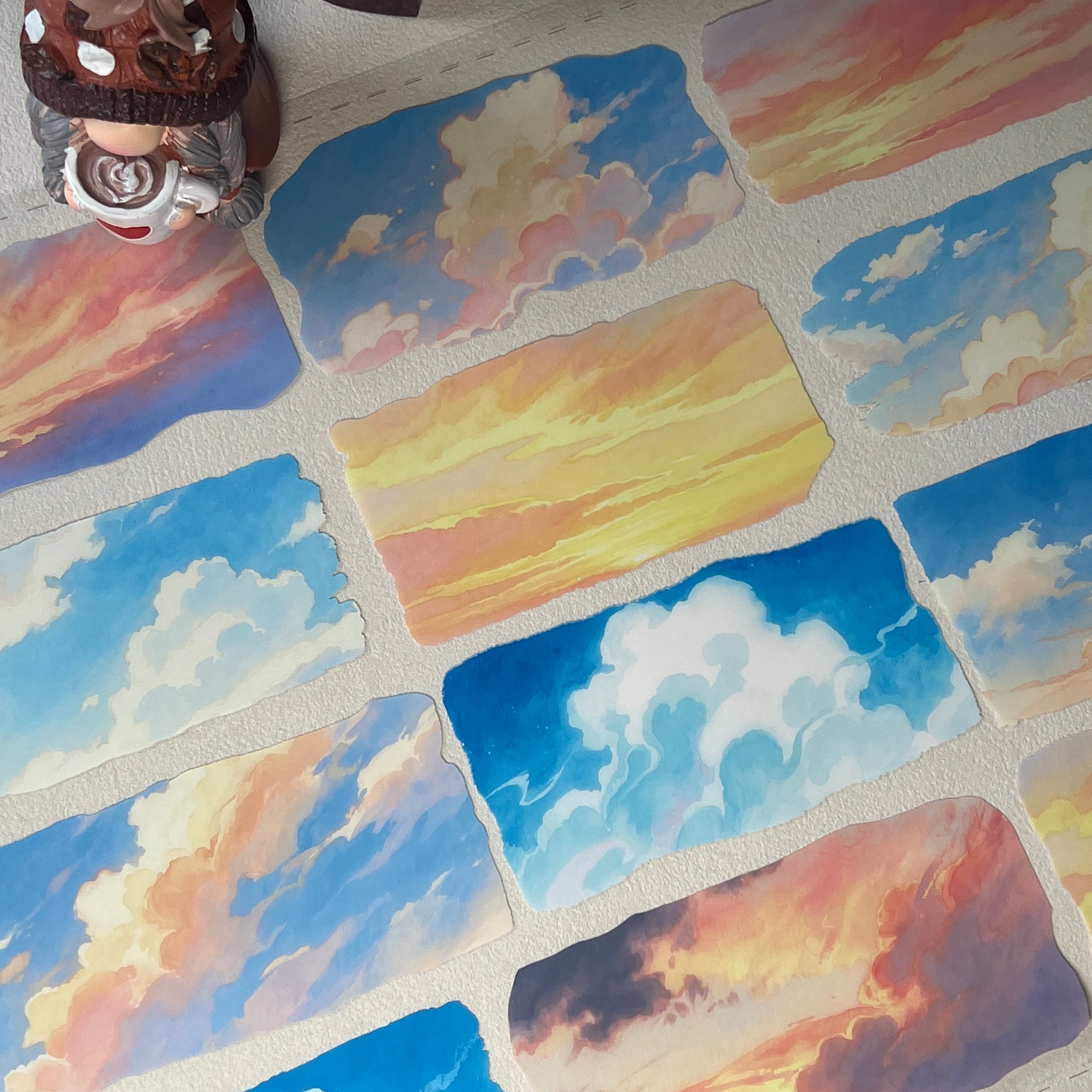 No.2 Vintage Colorful Sky Cloud Rainbow PET Tape
