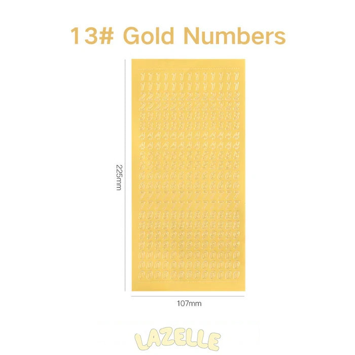 Gold and Silver Foil Alphabet Stickers for DIY Journaling and Scrapbooking