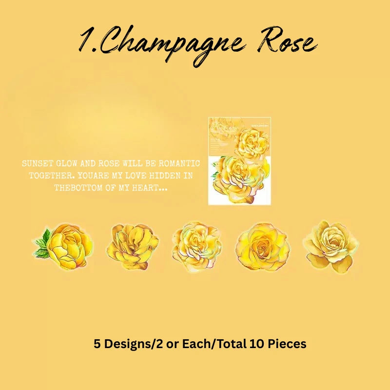 Blossom Flower Transparent Stickers