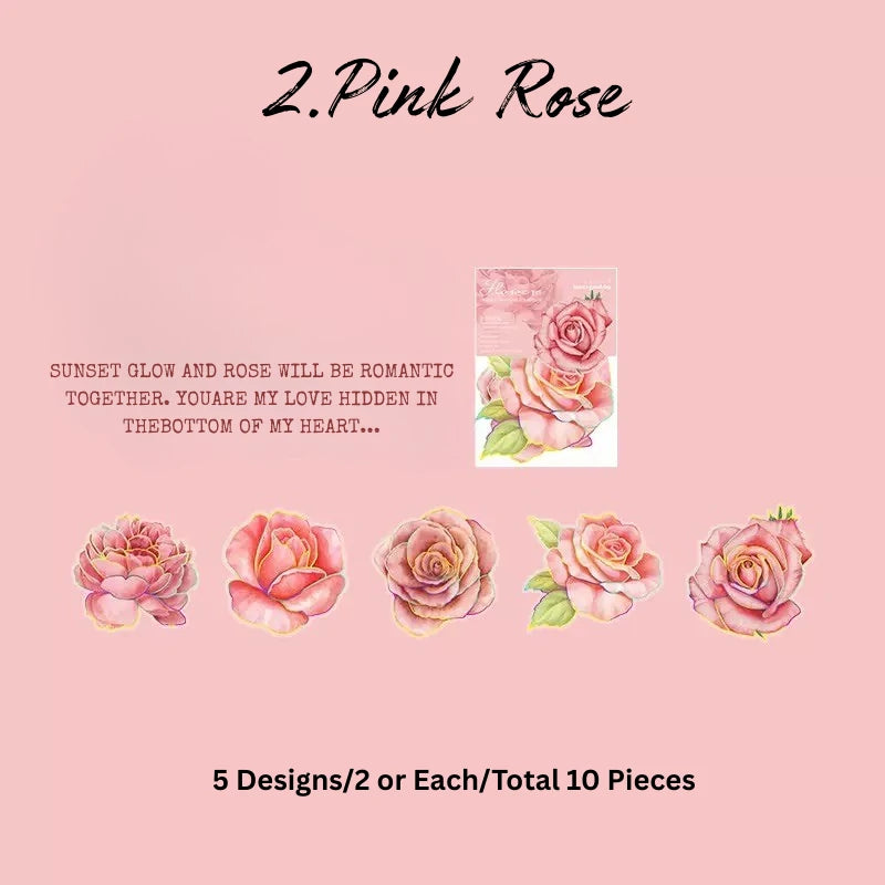 Blossom Flower Transparent Stickers