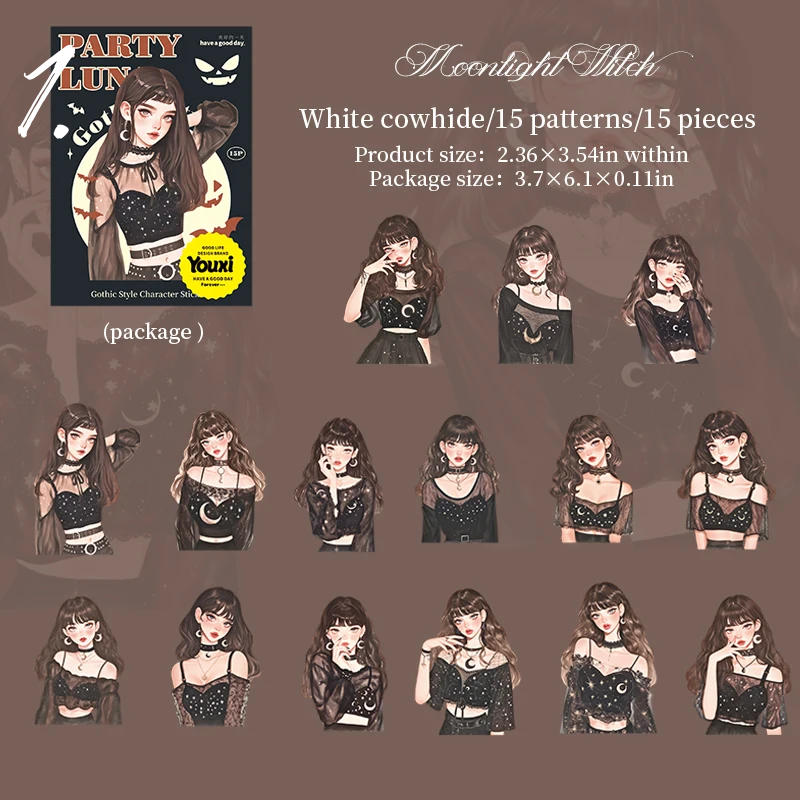 Luna Party Series Vintage Gothic Girl Character