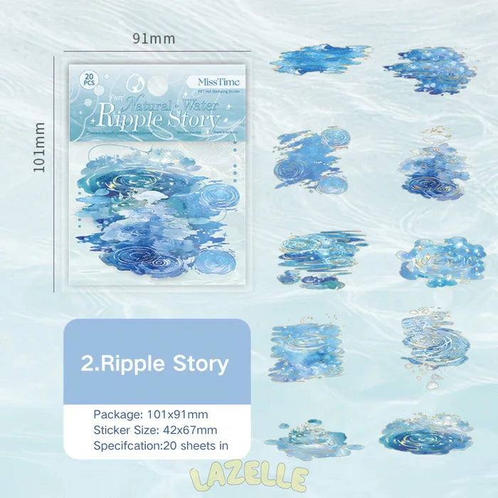 Natural Water Series PET Hot Stamping Sticker