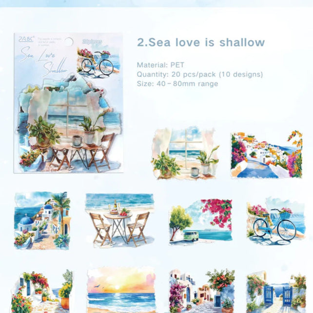 Seasonal PET Stickers Four Seasons String Song Series