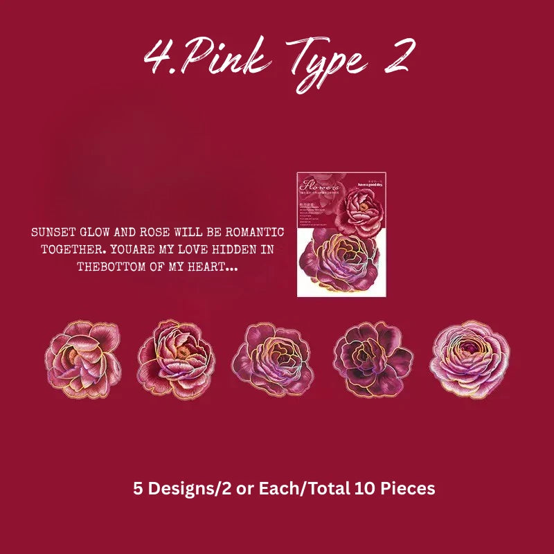 Blossom Flower Transparent Stickers
