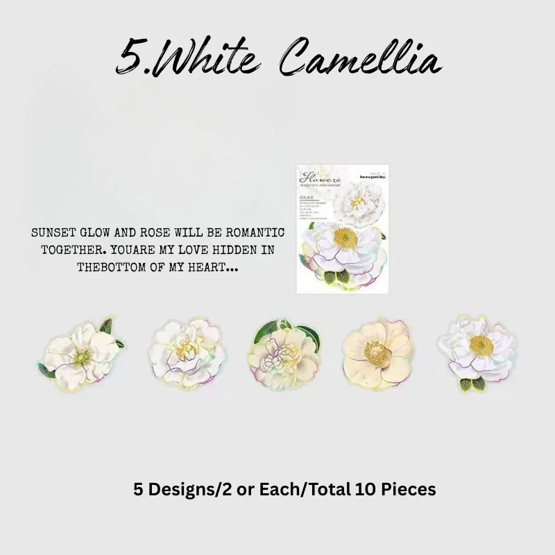 Blossom Flower Transparent Stickers