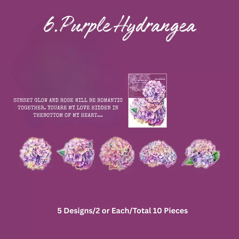 Blossom Flower Transparent Stickers