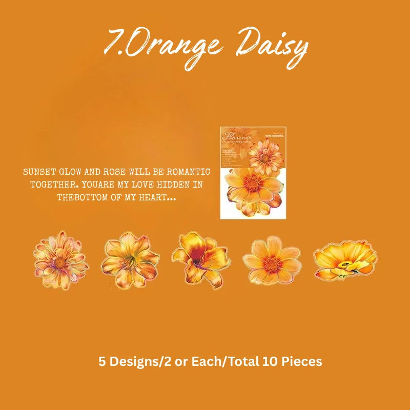Blossom Flower Transparent Stickers