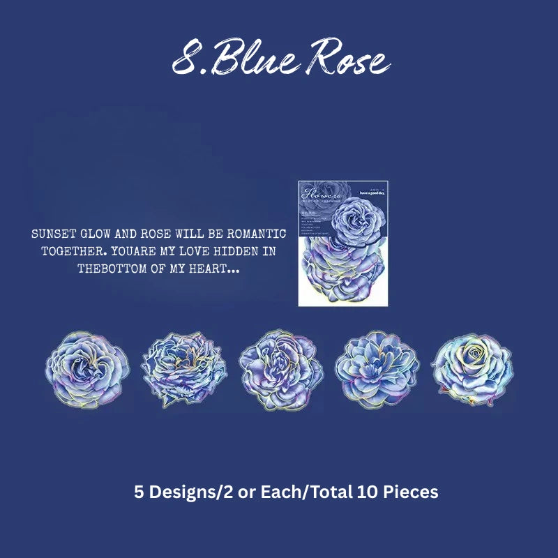 Blossom Flower Transparent Stickers