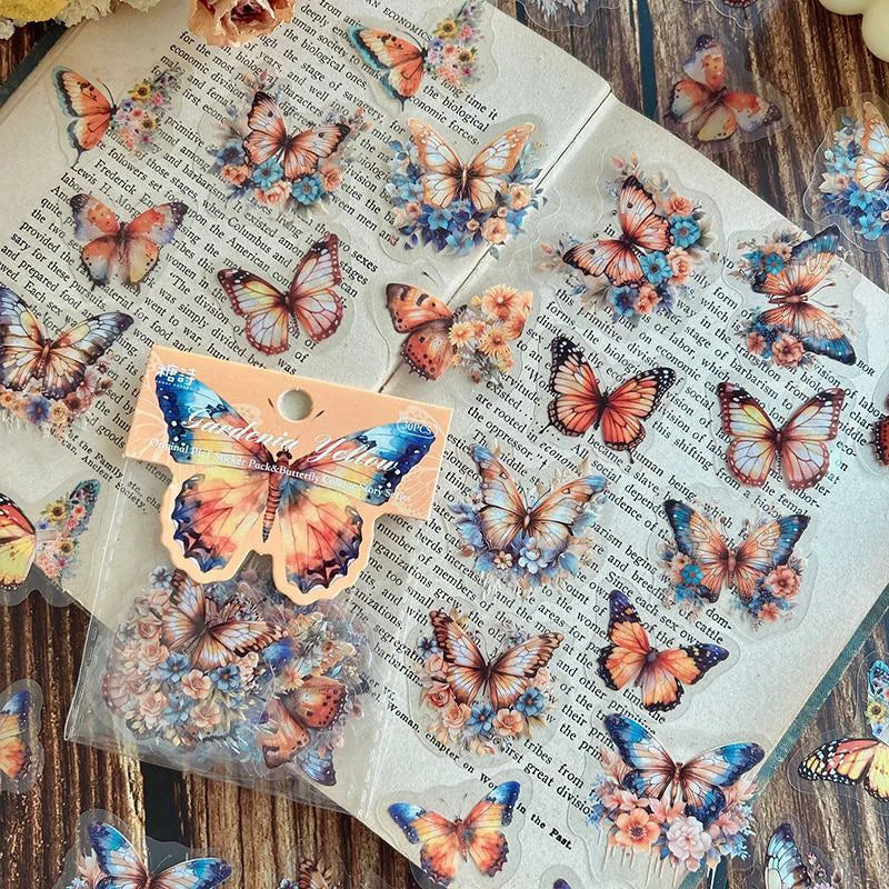 Butterfly Pattern Stickers – 30pcs DIY Decorative Pack