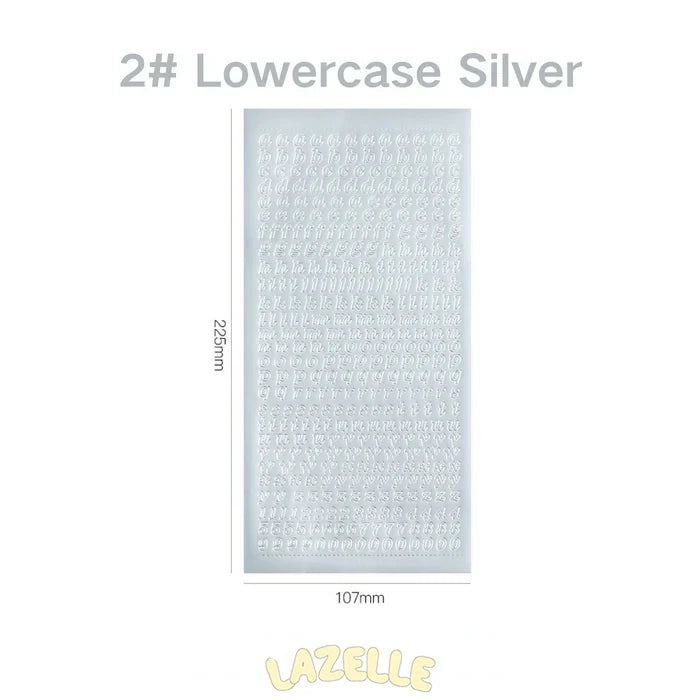Gold and Silver Foil Alphabet Stickers for DIY Journaling and Scrapbooking