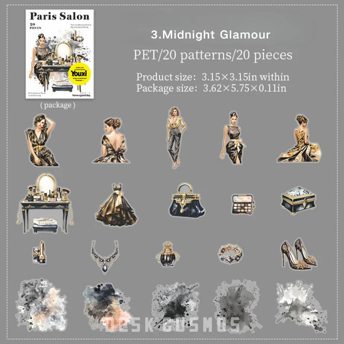Fashion Stickers Paris Salon Journal Supplies