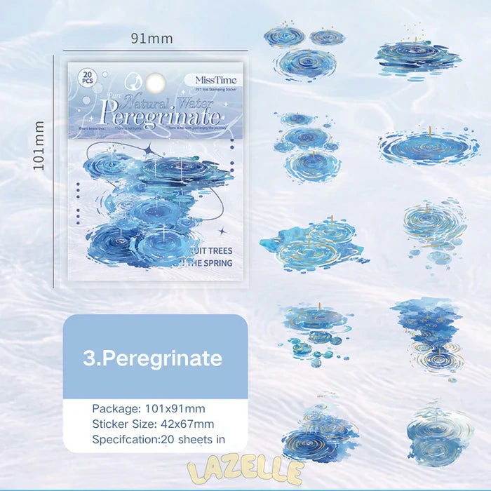 Natural Water Series PET Hot Stamping Sticker