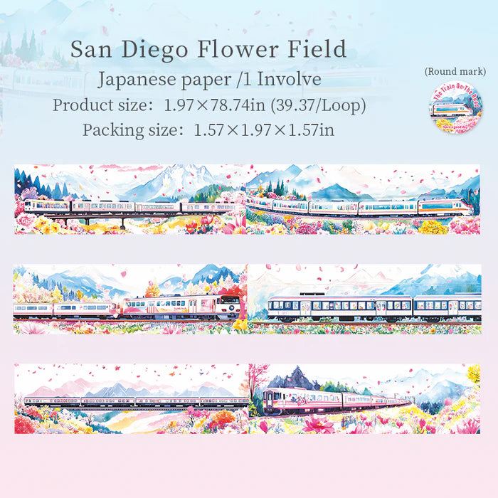 Travel Washi Tape The Train on the Road