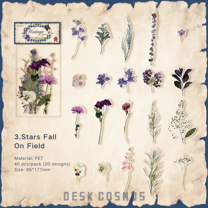 Vintage PET Stickers Linmist Echo Botanical Pack