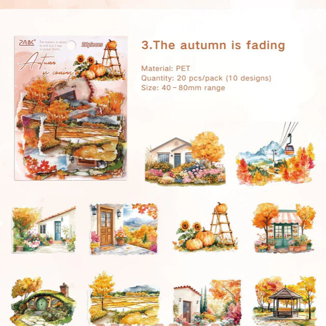 Seasonal PET Stickers Four Seasons String Song Series
