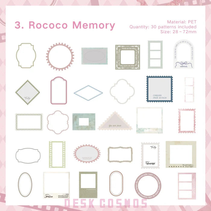 Time Frame PET Stickers for Journaling