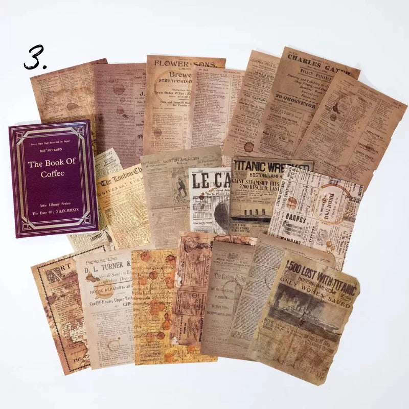Loft Library Series Retro Journal DIY Collage Paper