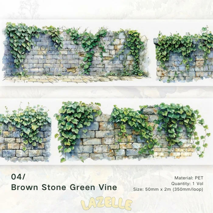 Scenery Tape Green Wild Flower Wall