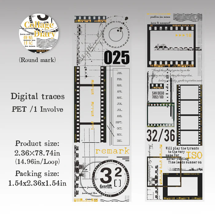 Collage Diary PET Tape Film Border Style