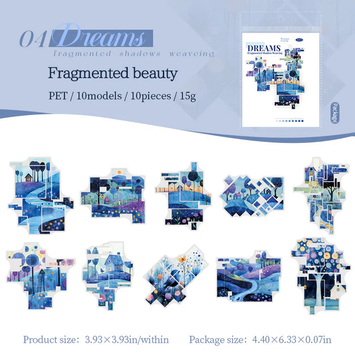 Dreams PET Stickers Dreams Fragmented Shadows Weaving