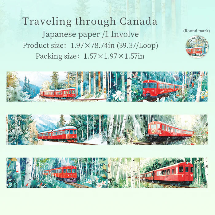 Travel Washi Tape The Train on the Road