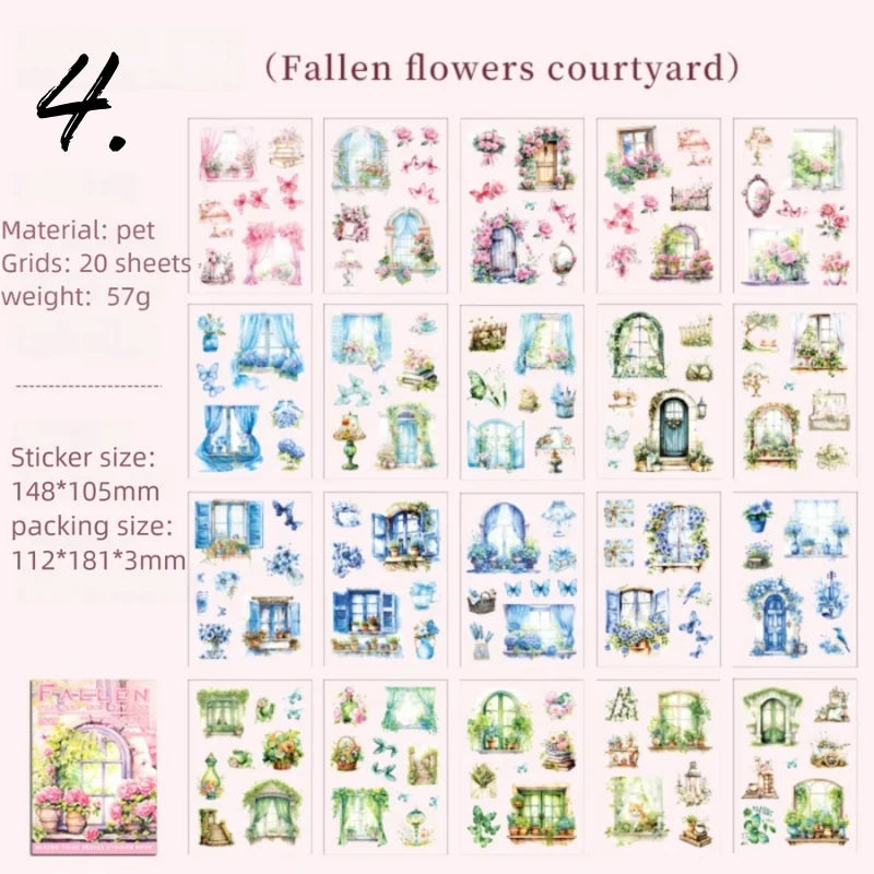 Glazed tile house Sticker Book