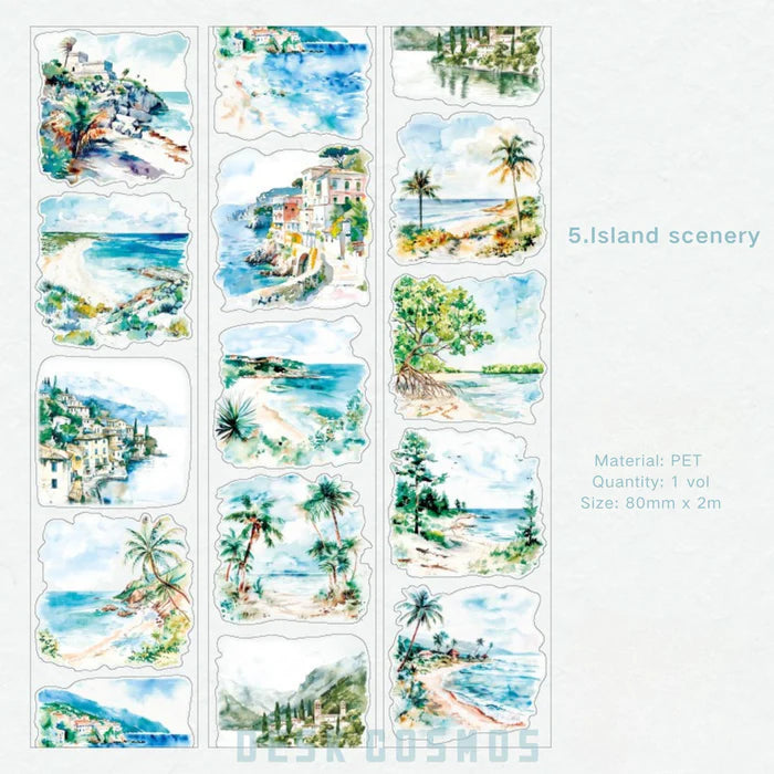 Scenery PET Tape Corner Of The World Journal Decor