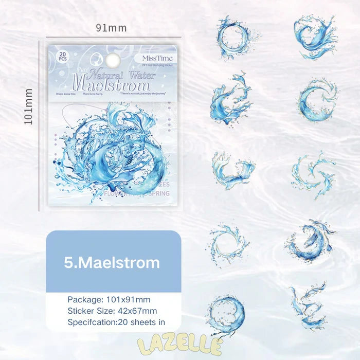 Natural Water Series PET Hot Stamping Sticker