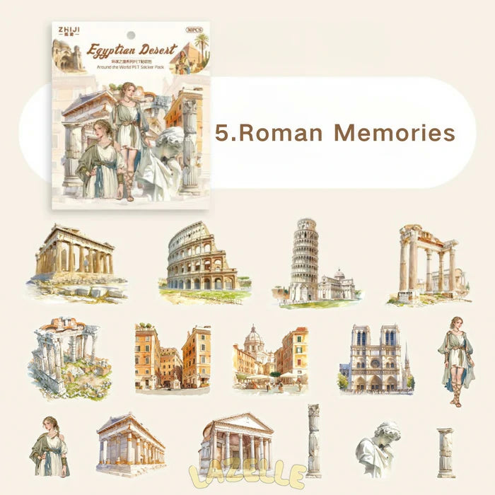 Travel Journal Stickers Around the World