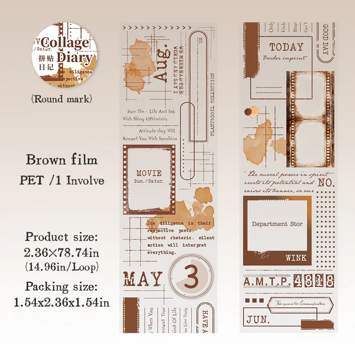 Collage Diary PET Tape Film Border Style