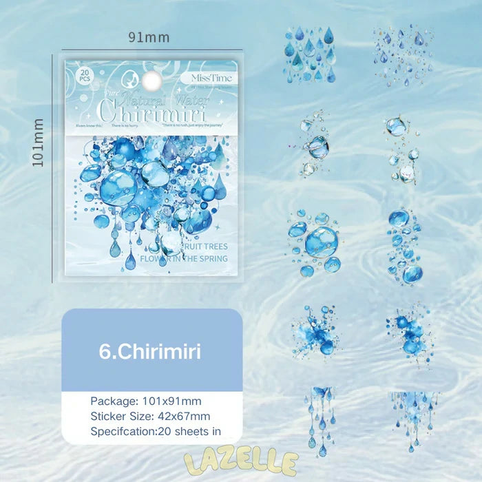 Natural Water Series PET Hot Stamping Sticker