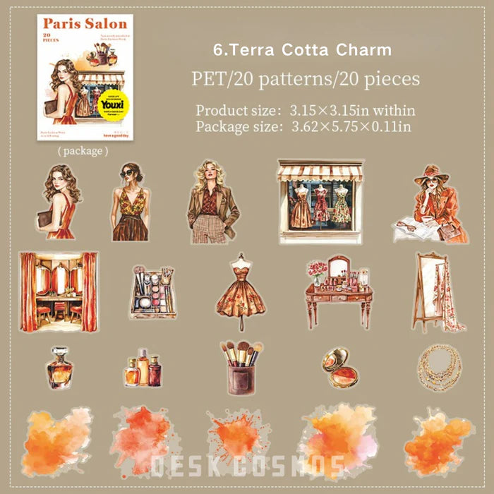 Fashion Stickers Paris Salon Journal Supplies