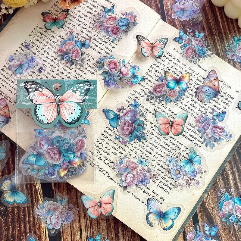Butterfly Pattern Stickers – 30pcs DIY Decorative Pack
