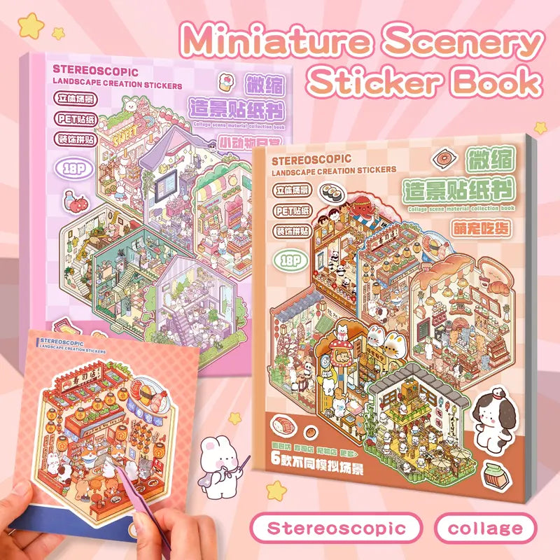 3D Scene Sticker Book Set