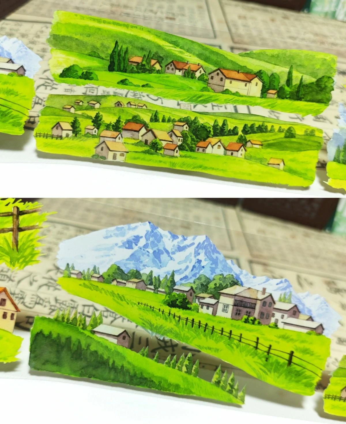 Tree/Meadows PET Tape-Scene Crafting