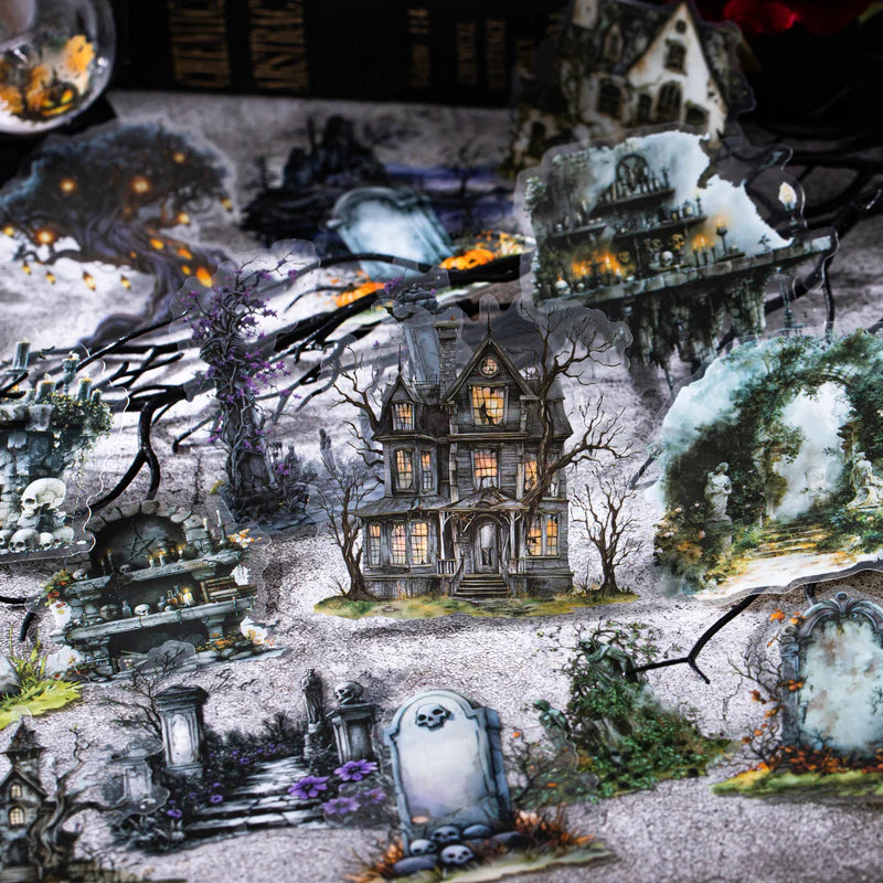 Gothic Scenery Creation Stickers Abandoned City