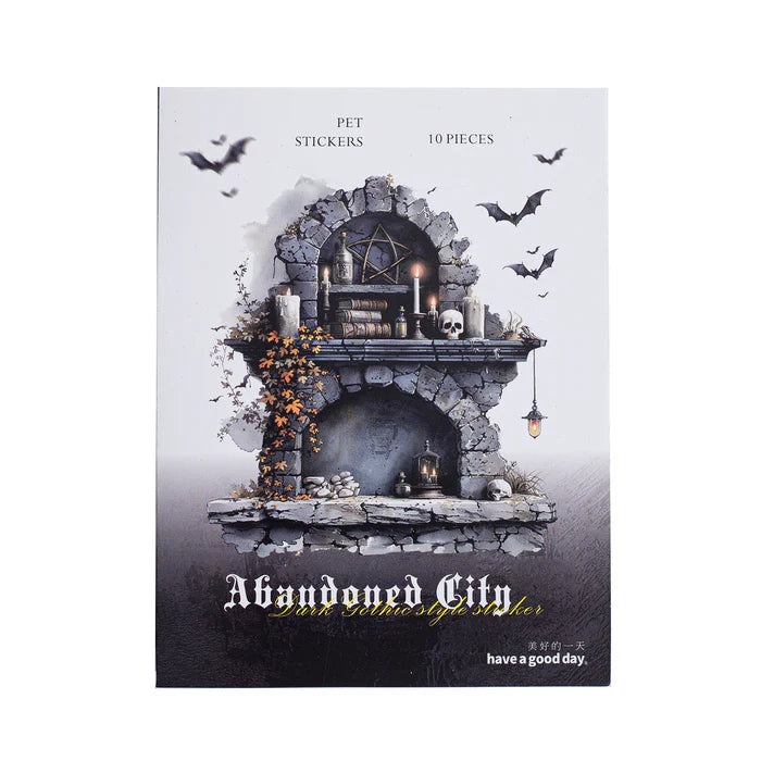 Gothic Scenery Creation Stickers Abandoned City