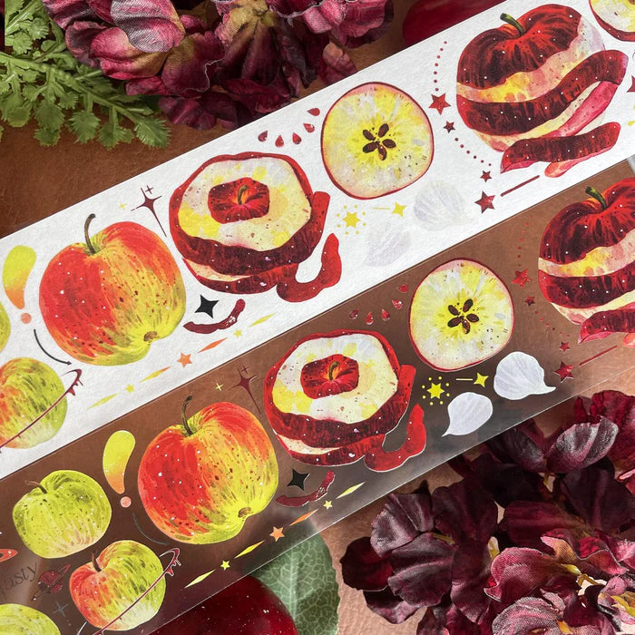 Vintage Floral PET Tape Apple Star Plant Fruit