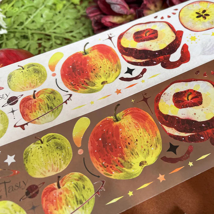 Vintage Floral PET Tape Apple Star Plant Fruit