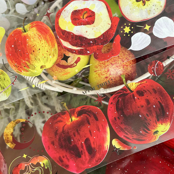 Vintage Floral PET Tape Apple Star Plant Fruit