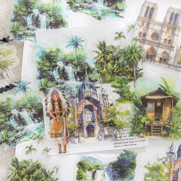 Travel Journal Stickers Around the World