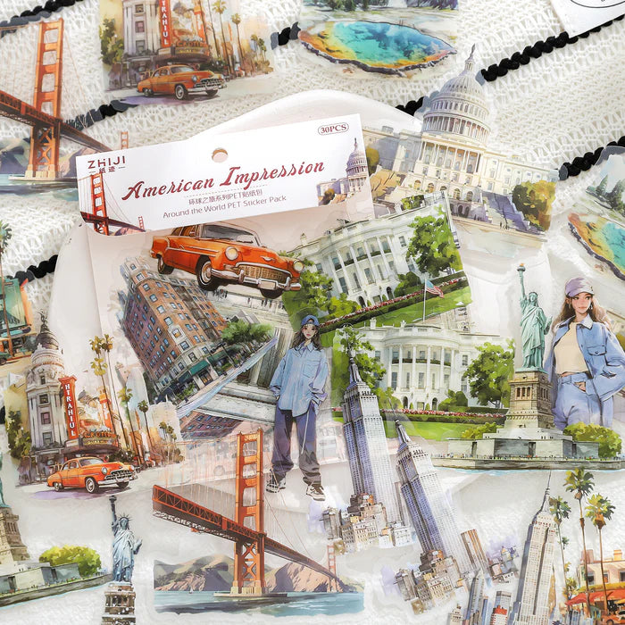 Travel Journal Stickers Around the World
