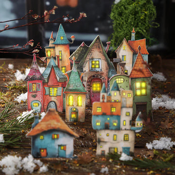 Cartoon Stickers Weird Cottage Retro